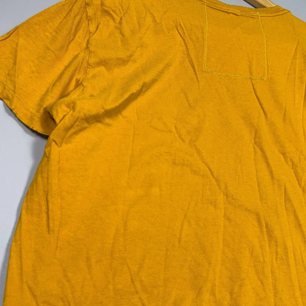 Aviator Nation Tribe of Peace Cropped T-Shirt Womens Medium Mustard Yellow Tee - Picture 7 of 9